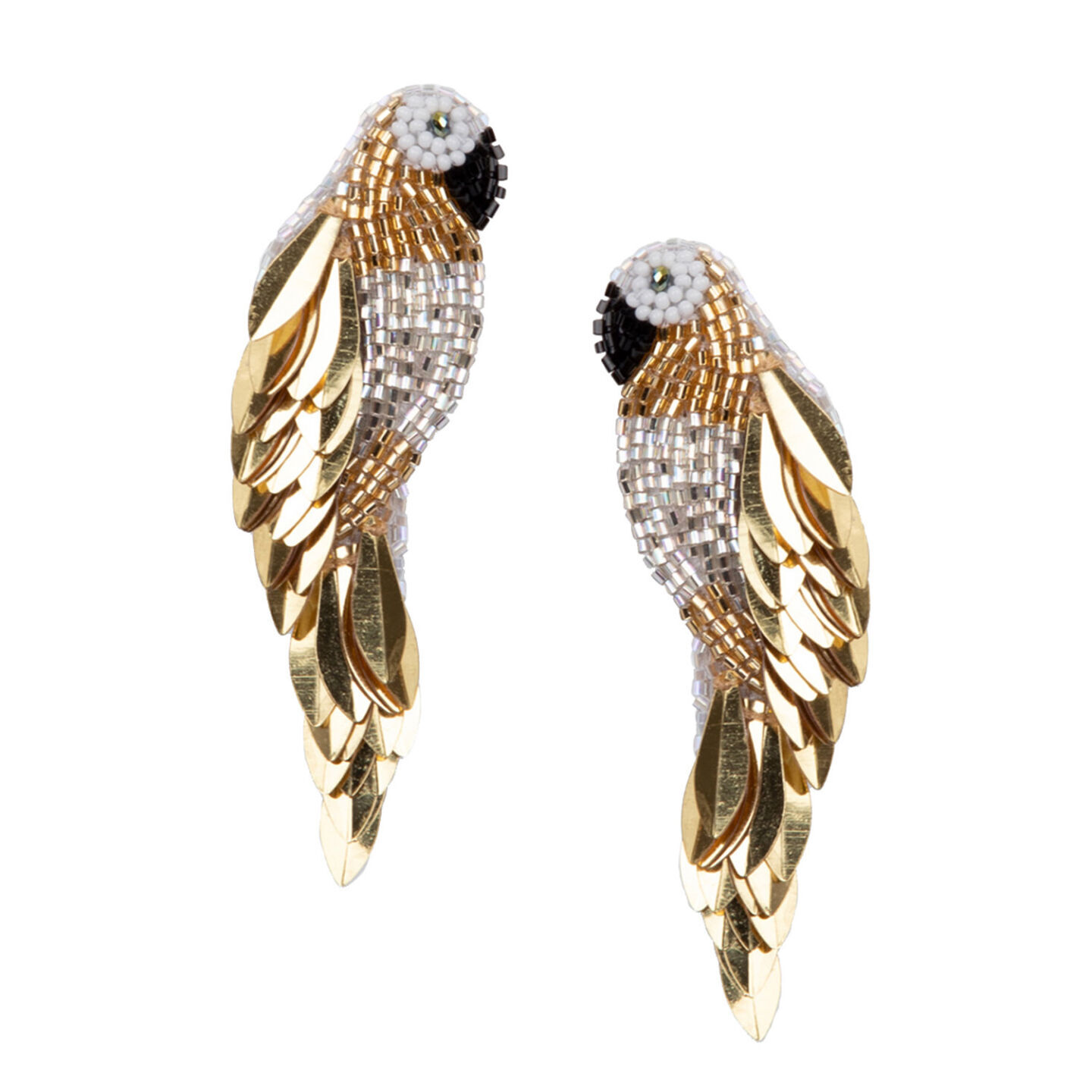 Olivia Dar gold parrot earrings